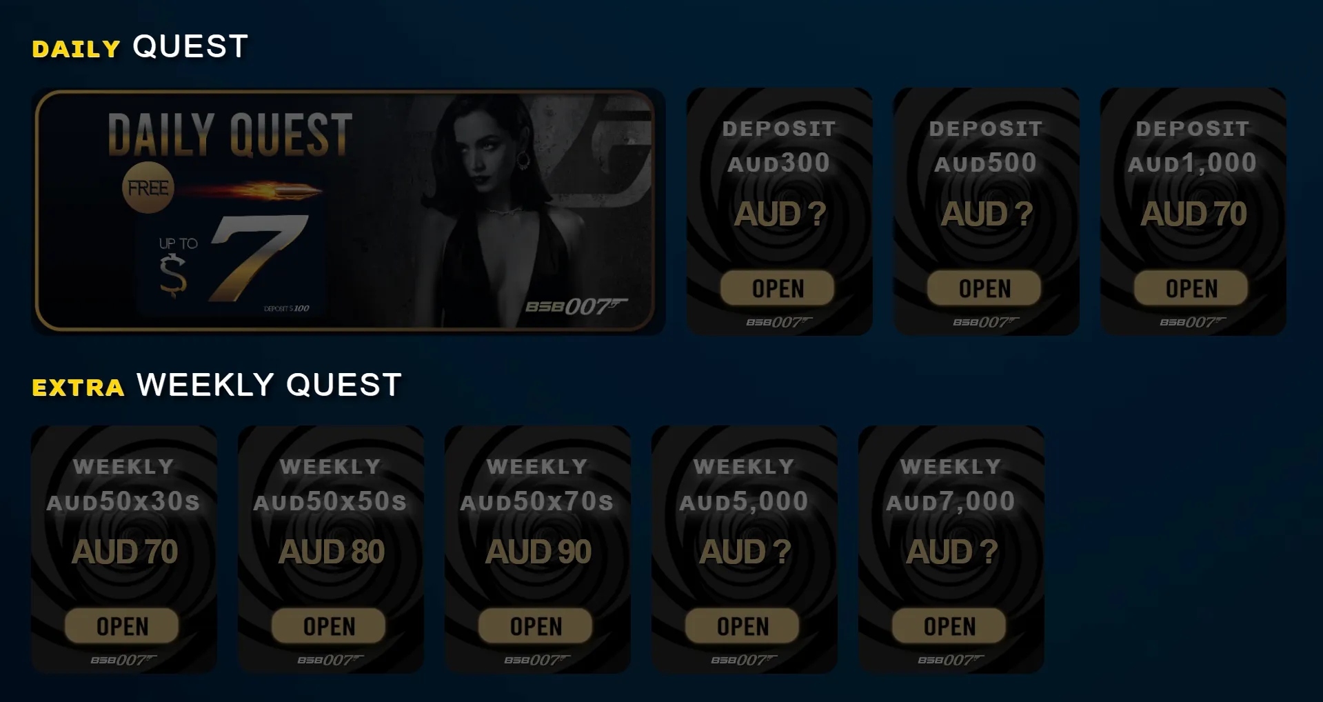 Daily and VIP rewards